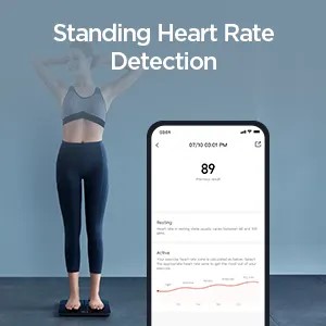 Standing heart rate detection